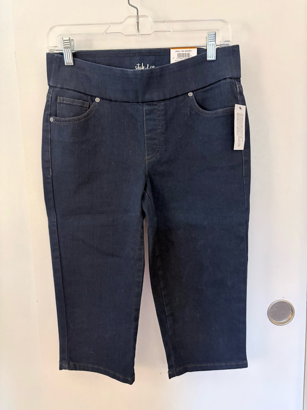 Style and Co. Pull-On Stretch denim skimmer shorts